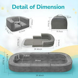 Cuna De Viaje Y Sofá Premium 4 En 1 Para Bebé, Gris