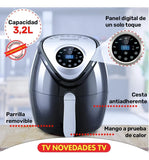 Freidora De Aire 3.2 Litros Digital Breivon Air Fryer Negro