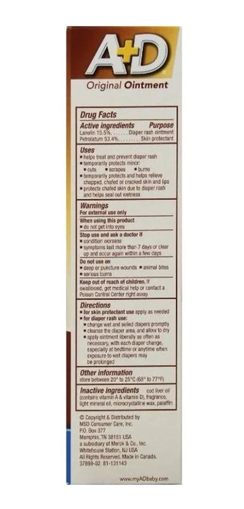 Crema Antipañalitis A+d 4 Oz 113grs Pañalitis X2 Tubos