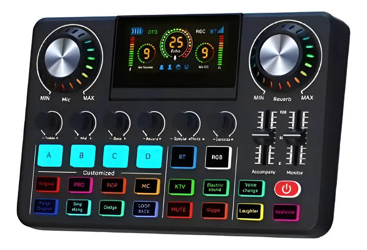 Mezclador De Audio, Tarjeta De Sonido En Vivo E Interfaz