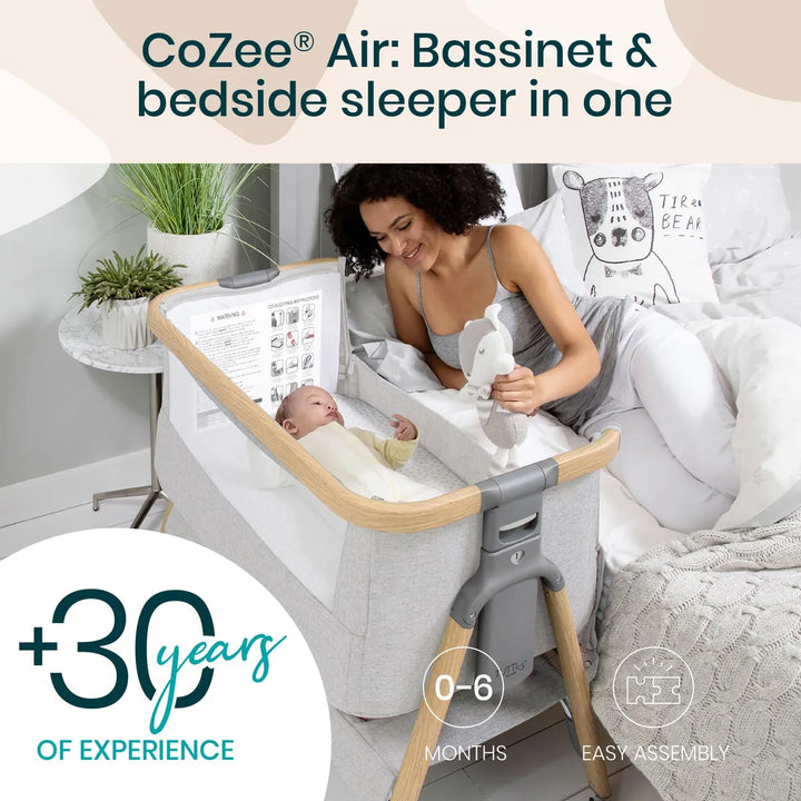 Moisés Air Para Bebé Plegable Con Colchón 0-6 Meses Plateado