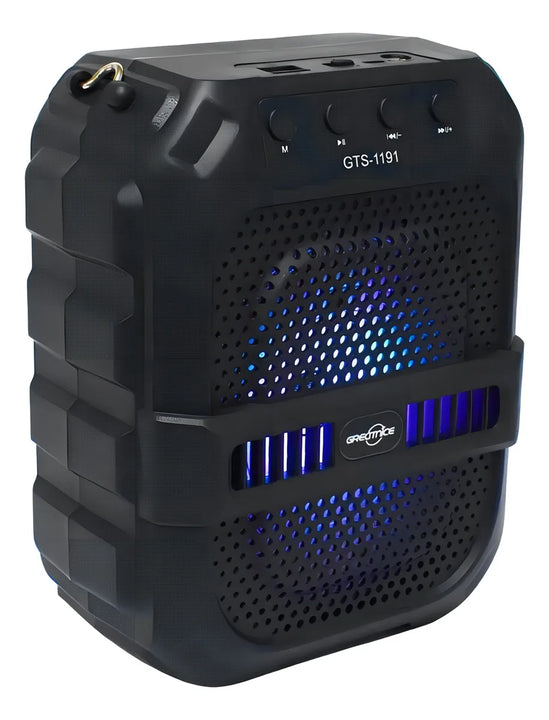 Parlante Cabina Activa 6.5'' Portatil Bluetooth Fm Usb Sd Color Negro