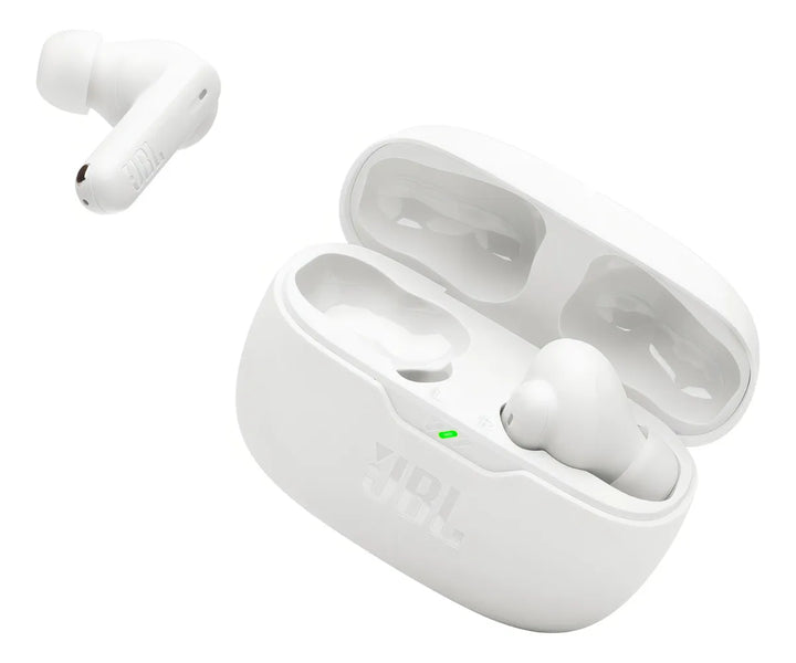 Auriculares inalámbricos Bluetooth Jbl Wave Beam 2, color blanco