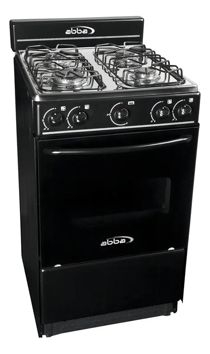 Estufa De Piso Con Horno Abba 4 Pts Gn At 101-3n N Negro