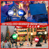 4 En 1 Accesorios Para Aldea Navideña Con Luces Led