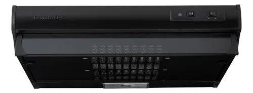 Estufa 4 Puestos Cristal + Campana Horizontal 60 Cm Negra Negro