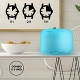 Combo 2: Difusores De Aromaterapia, Humificador Ultrasonico - Blanco