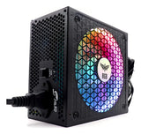 Fuente De Poder 650w 80plus Silver Gamer Rgb Jyr Psu-005 Color Negro