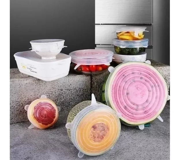 Tapas Silicona X6 Redondas Reutilizables Bowls Comida