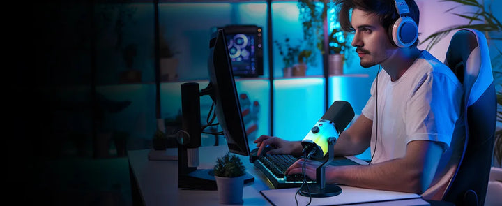 Maono Micrófono dinámico PD100x USB/XLR Led Rgb Gamer