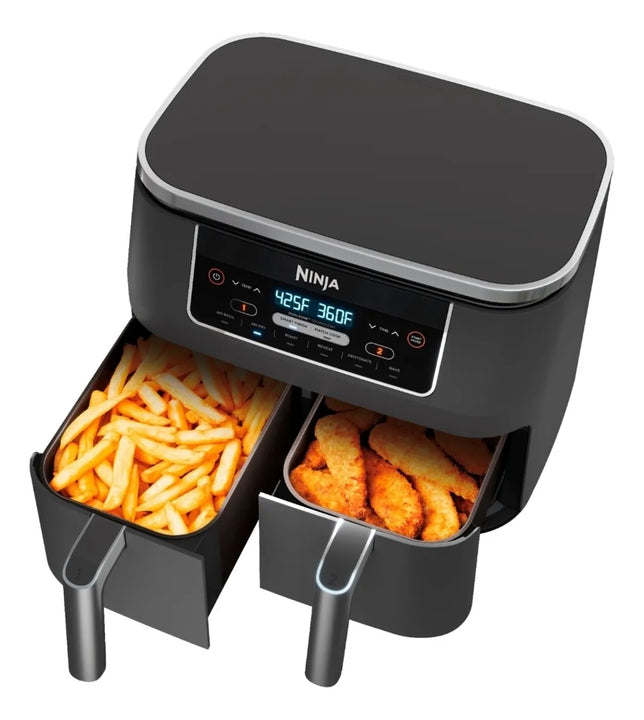 18lb Ninja Dz201 Freidora De Aire Air Fryer 7.6l 6 Funcione Gris Oscuro