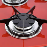 Estufa De Empotrar Vidrio Templado 62x52cm Gas Natural 6545 Rojo