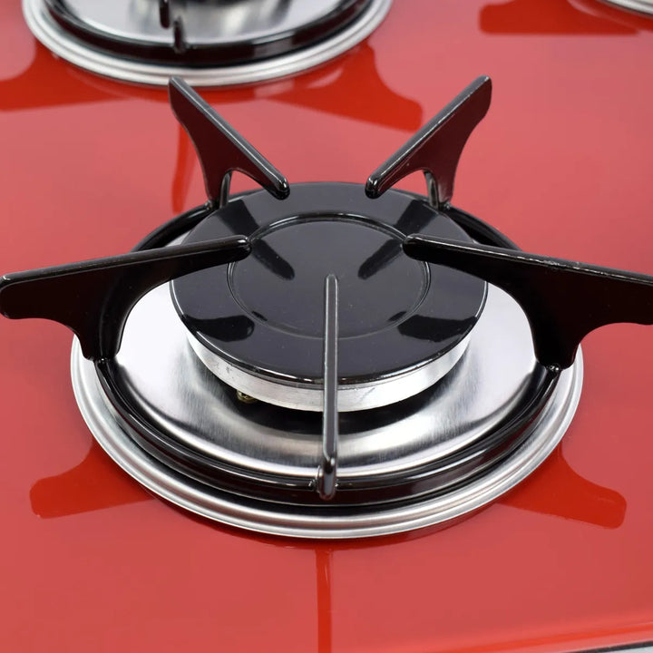 Estufa De Empotrar Vidrio Templado 62x52cm Gas Natural 6545 Rojo