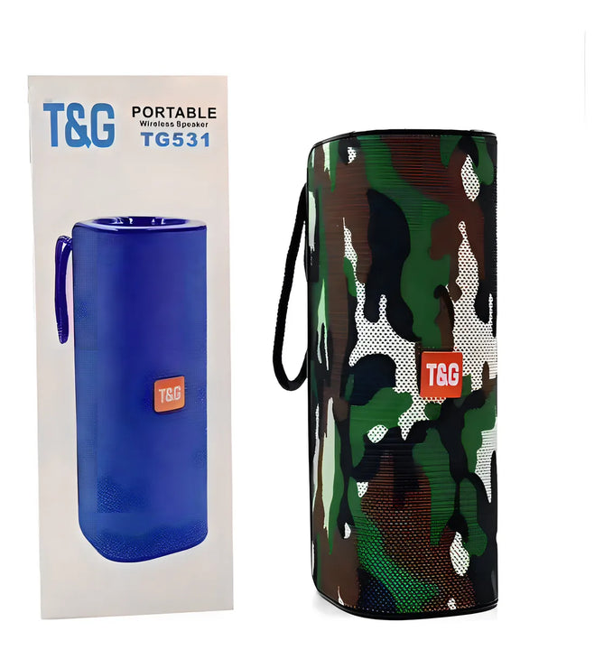 Parlante Portatil T&g Tg-531 Bluetooth Stereo Radio Fm Color Negro