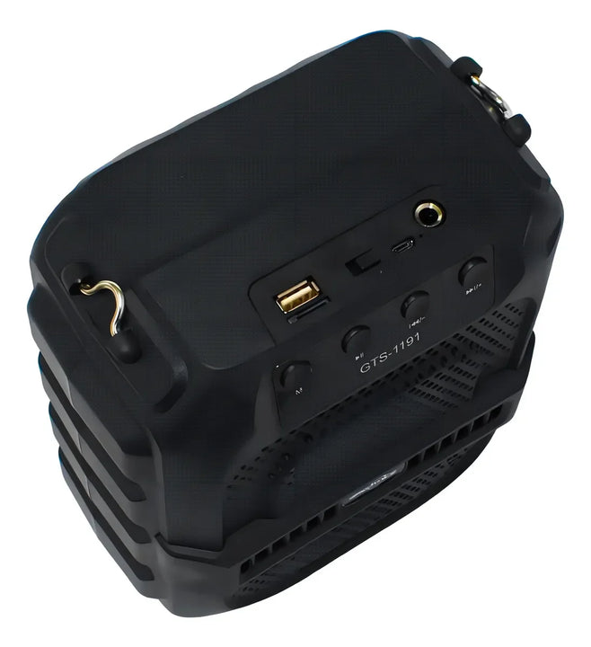 Parlante Cabina Activa 6.5'' Portatil Bluetooth Fm Usb Sd Color Negro