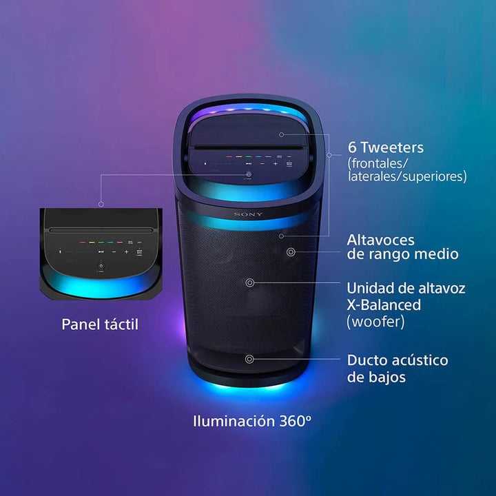 Parlante Inalámbrico Serie X De Alta Potencia Srs-xv900 Color Negro