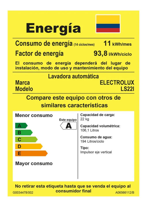 Lavadora Superior Ls22i Premium Care 22kg Silver Electrolux Gris