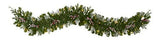 Guirnalda Navideña Artificial 6ft Con Luces Led Y Berries