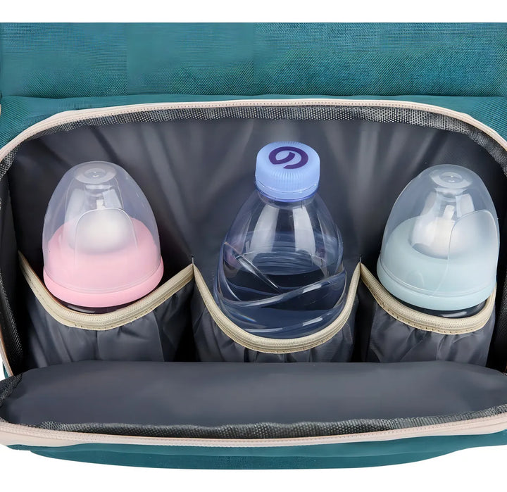Mochila Bolso Maternal Bebé Cuna Gran Capacidad Impermeable Color Celeste