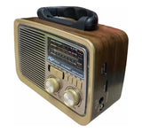 Radio Am Fm Parlante Usb Retro Recargable Bluetooth ¡ Mp3! Caqui
