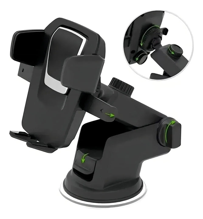 Soporte universal para celdas de coche, cierre automático, color negro