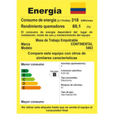 Estufa Empotrar Acero Inoxidable 61*51 Cm Gas Natural 5463 Gris