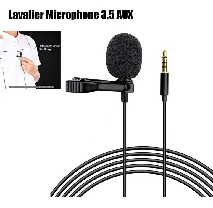 Microfono Corbata Jack 3.5 Clip Grabar Audios Videos Celular