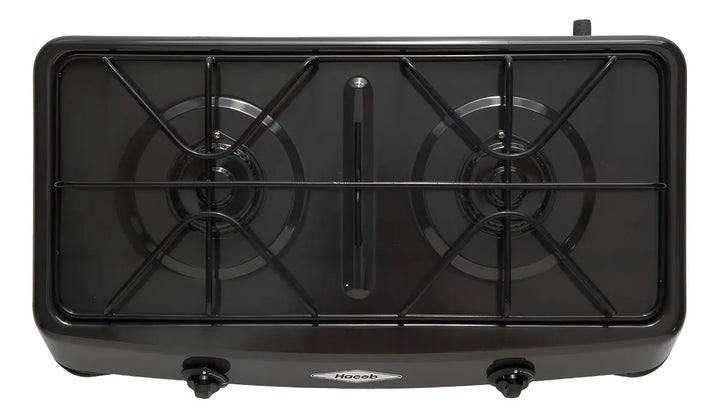Placa de cocina con alimentación a gas - Haceb COCINETA AR GAS-2 GP color negro - 2 hornallas