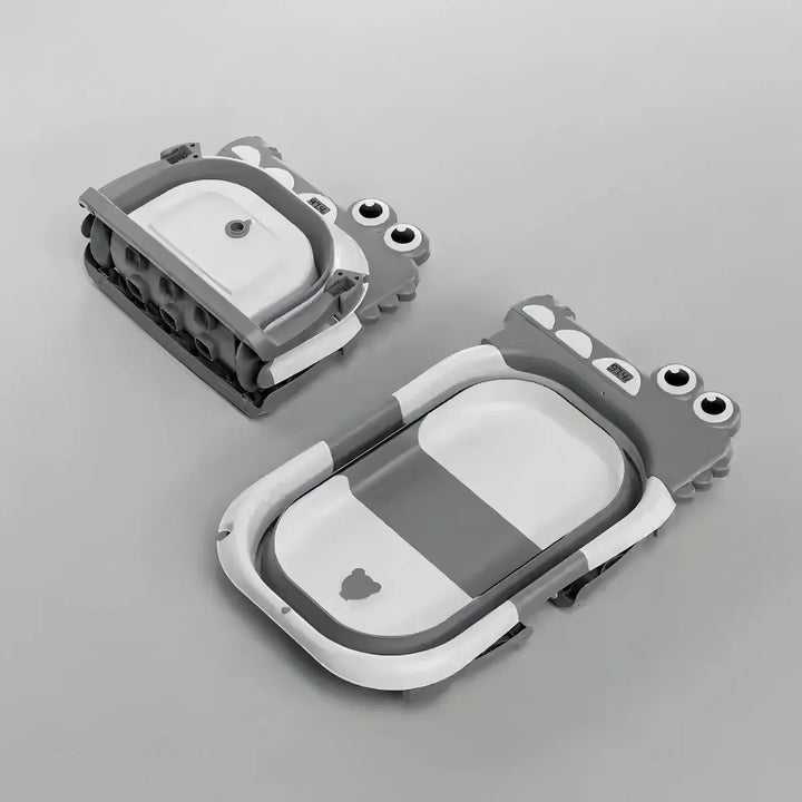 Bañera Plegable Portátil Con Termómetro Y Cojin Malla 6869 Color Gris Cocodrilo