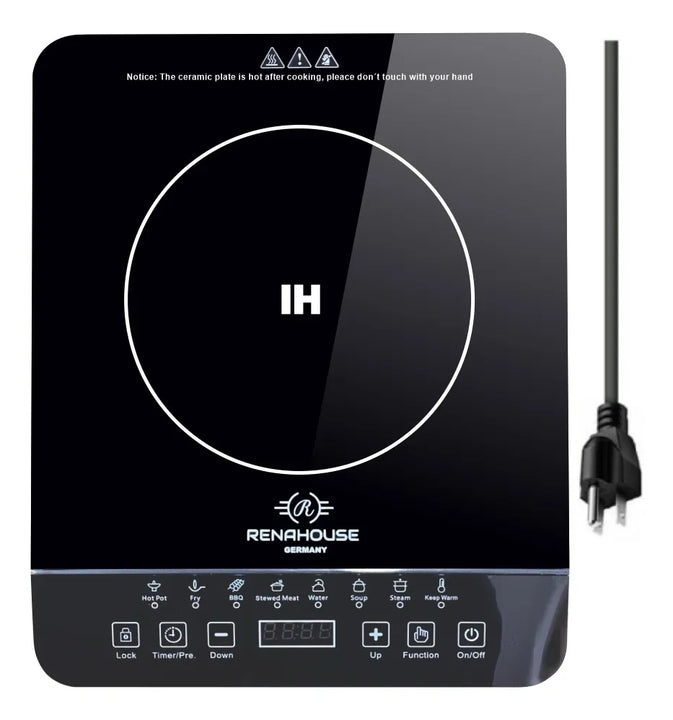 Estufa De Induccion 1 Puesto Eléctrica 9 Niveles Tacti 1000w Color Negro