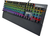 Combo Teclado Y Mouse Iceberg Optimus Mk12 Mecánico Rgb Pad Mouse Negro Teclado Negro