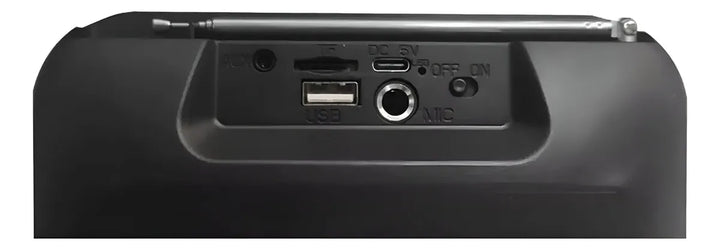 Parlante Radio Bluetooth Portatil Microfono Micro Sd Fm Color Gris