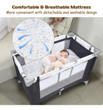 Baby Joy Pack And Play 3 En 1 Portátil Con Moisés Y Cambiado