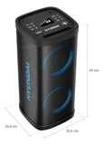 Parlante Recargable Hyundai Bluetooth/fm/usb 150 Watts Negro