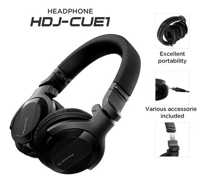 Auriculares Pioneer DJ HDJ-CUE1 HDJ-CUE1 negro