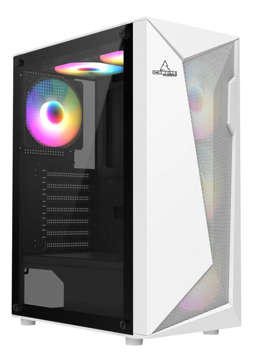 Gabinete Gamer Iceberg Flow D Blanco 4 Ventiladores Argb