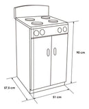 Estufa De Piso Abba 4 Puestos Gas Natural Ab 100-5n N Color Negro