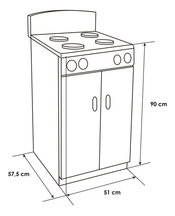 Estufa De Piso Abba 4 Puestos Gas Natural Ab 100-5n N Color Negro