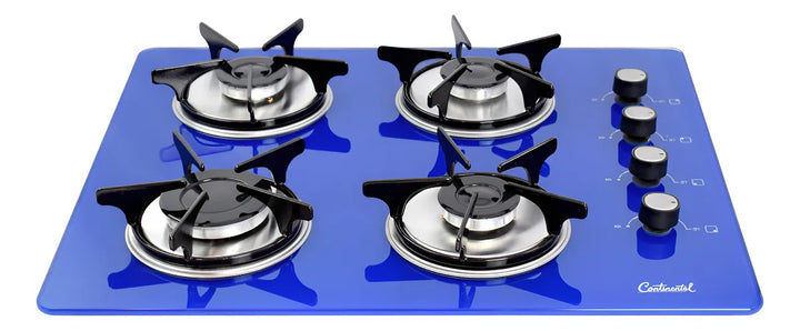 Estufa De Empotrar Vidrio Templado 62x52cm Gas Natural 6507 Azul