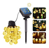 Guirnalda 50 Luces Exterior Usb Con Panel Solar + Control Color de las luces Cálida