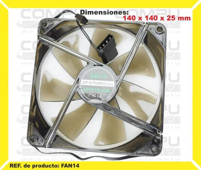 Zfan14 Ventilador 12v 14 Centimetros Molex 3 Pines Computoys
