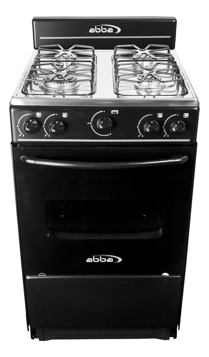 Estufa De Piso Con Horno Abba 4 Pts Gn At 101-3n N Negro