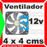 Zfan40 Ventilador Para T De Video 4x4 Cm 12v Computoys