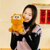 Regalo Peluche Muñeco Juguete Gato Gatico Minino Felino Michi Exótico Expresivo Premium Suave Felpa Naranja Tierno Adorable Encantador Decorativo Infantil Ideal