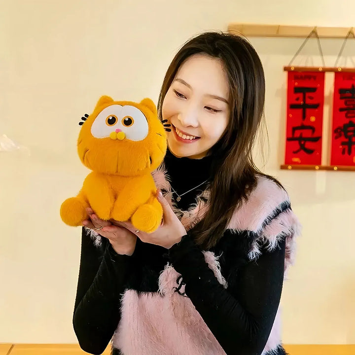 Regalo Peluche Muñeco Juguete Gato Gatico Minino Felino Michi Exótico Expresivo Premium Suave Felpa Naranja Tierno Adorable Encantador Decorativo Infantil Ideal