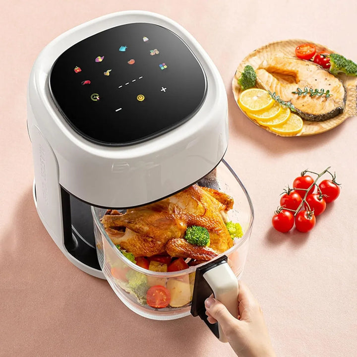 Freidora De Aire Schaffhausen Air Fryer Digital 8 Litros Blanco