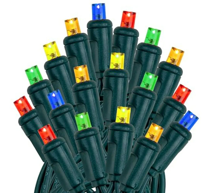 Luces Led Navideñas 50 Cuentos Multicolor 25ft Con Espaciado