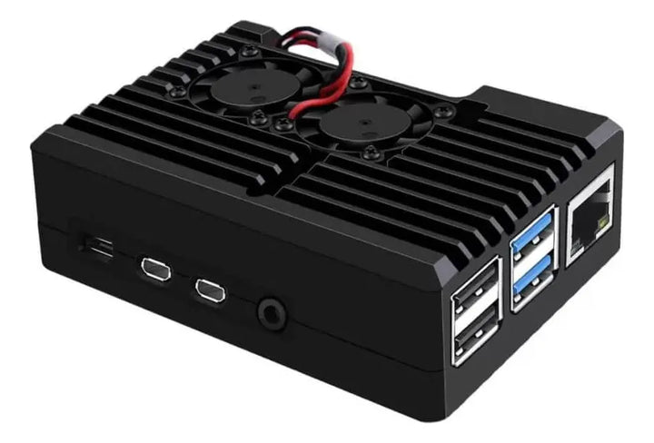 Caja Case Metálica Raspberry Pi 4 B En Aluminio + Ventilador