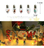 Luces Navideñas De Burbujas Vintage - 10 Led, 6 6ft, Pilas,