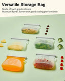 5 Bolsas De Silicona Grado Alimenticio Para Leche Materna